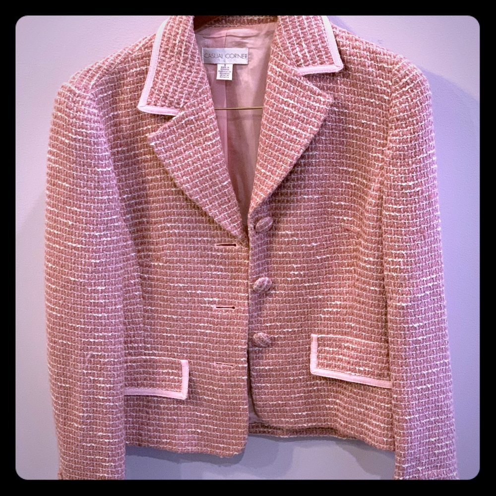 Pink tweed blazer